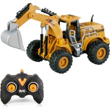 Storemax Buhar Atan Şarjlı Uzaktan Kumandalı Bulldozer ve Kepçe 7 Kanallı LED Işıklı Demo Modlu Rc Iş Makinesi (Kepçe)