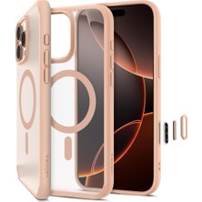 Storemax 16 Pro Ince Kılıf Ultra T Kamera Butonu Sararma Karşıtı Duraclear™ Hava Kanalı Teknolojisi™ Askeri Sınıf Koruma Magfit Frost Rose Mat Kapak - ACS09071