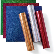 Storemax Kalıcı - Holografik Sparkle Sampler, 12 x 12 Levha ve Yapışkan Folyo, Makineleri Için Yapışkan, Uzun Süreli Kendin Yap Projeleri Yaratın (6'lı Paket)