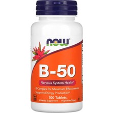 Now Foods B-50 Choline Inositol Paba Nervous System Health 100 Tablet