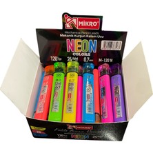 Mikro 60MM Neon 120 Li Kurşun Kalem Ucu 0,7mm -24TÜP (1 Kutu )