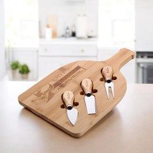 Storemax Bambu Peynir Sunum Tabağı, Meyve Yiyecek Tahta Sunum Tabağı 4 Parça | ve Şık Bambu Peynir Sunum Tabağı - Lezzetli Atıştırmalıklarınızı Şık Bir Şekilde Sunun! (33CM*21CM*1.5CM)