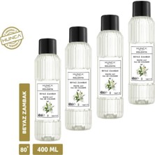 Hunca Beyaz Zambak Kolonyası 400 ml Ferahlatıcı Koku, Kalıcı Etki 4 Adet
