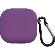 Caseonn Apple Airpods 4.nesil/anc Kılıf Askı Aparatlı Lansman Mor