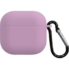 Caseonn Apple Airpods 4.nesil/anc Kılıf Askı Aparatlı Lansman Eflatun