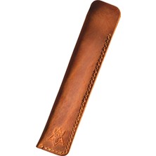 Storemax Tekli Kalemlik - Hakiki Deri - Kaleminiz Için Minimal ve Şık Koruma - Crazy - Camel
