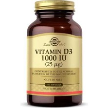 Solgar Vitamin D3 1000 Iu 100 Yumuşak Kapsül Uzun Skt