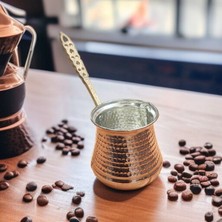 Bakır Center Bakır Cezve Kahve Maraş Dövmeli Bakır Cezve, Kahve Cezvesi, Kahve Pişirme Cezvesi Bakır Sütlük