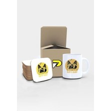 Storemax Spy Cat Casus Kedi Tasarımlı Baskılı Kupa Bardak Seti, Eğlenceli Özel Hediye Mug