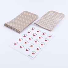 Storemax 20 Adet Puantiye ve Zikzak Desenli Kese Kağıdı (18X30 Cm) ve For You Oluşan Set