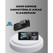 Adat Park Modlu 3 Kameralı Araç Kayıt Cihazı 1080P Ön Kamera 2’’ Ekran