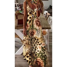 Bosel Kadın Suprem Kumaş Dijital Baskılı Elbise