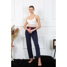 Moda Şahsenem Moda Kadın Pamuklu Alt Pijama Lacivert