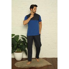 Moda Şahsenem Moda Erkek Saks 3'lü Pijama Takım