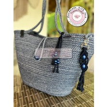 Double Knot Design Bailey Plaj Çantası , Kol Çantası, El Çantası Clutch, Portföy , Kadın Çanta, Yazlık, Hediyelik