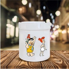 Taş Devri Çakmaktaş ve Ailesi Baskılı Seramik Kokusuz Küllük Hediyelik Ne Hediye Alınır