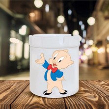 Porky Çizgifilm Karakter Baskılı Seramik Kokusuz Küllük Hediyelik Ne Hediye Alınır