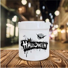 Halloween Baskılı Seramik Küllük
