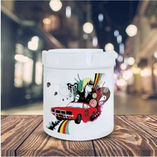 Spor Araba Sarışın Kız Baskılı Küllük Kül Tablası -09991
