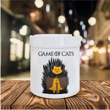 Game Of Cats Baskılı Seramik Küllük