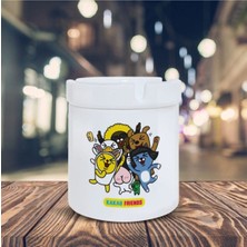 K-Pop Bts Kakao Friends Baskılı Küllük Kül Tablası- KL239