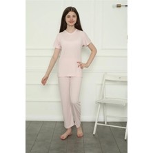 Moda Şahsenem Moda Kız Çocuk Penye Pijama Takım Pembe
