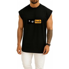 Bahriyeli Collection Oversize Pilothub - Pilot Göğüs Baskılı Atlet