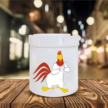 Çizgi Film Karakteri Horoz Baskılı Seramik Küllük