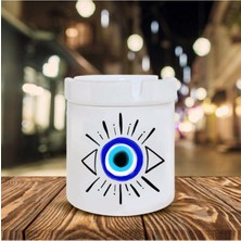 Göz Temalı Seramik Şık Küllük