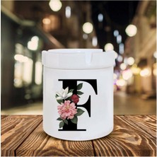 F Harfi Baskılı Seramik Şık Şık Küllük