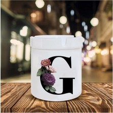 G Harfi Baskılı Seramik Şık Şık Küllük