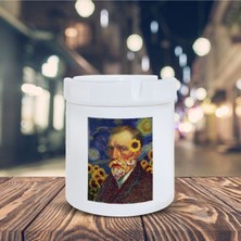 Çiçek Sakal Vincent Van Gogh Baskılı Küllük Kül Tablası- KL227