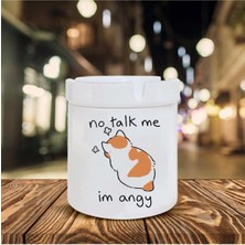 Kedi Baskılı Seramik Şık Küllük