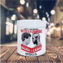 Rocky Balboa ve Clubber Lang Baskılı Küllük Seramik Kül Tablası