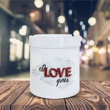I Love You Yazılı Baskılı Seramik Küllük Kül TABLASI-210549