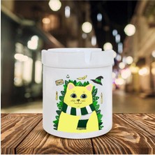 Sihirbaz Kedi Baskılı Seramik Kokusuz Küllük Hediyelik Ne Hediye Alınır