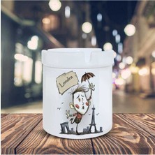 Londrada Şemsiyeli Adam Baskılı Küllük Seramik Kül TABLASI-201