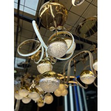 Roza Avize Sarmasik Model 4toplu 3renk Medern Ledli Salon Oturma Odasi Modern Ledli Avize