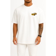 Bahriyeli Collection Oversize Chevrolet Camaro Car Bumblebee Chevrolet Corsica Cep ve Sırt Tasarımlı Unisex T-Shirt