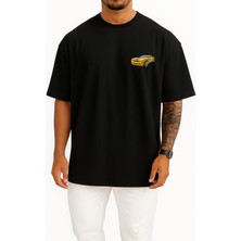Bahriyeli Collection Oversize Chevrolet Camaro Car Bumblebee Chevrolet Corsica Cep ve Sırt Tasarımlı Unisex T-Shirt