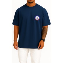 Bahriyeli Collection Oversize Tcg Gaziantep Seyir Temalı Cep ve Sırt Tasarımlı Unisex T-Shirt