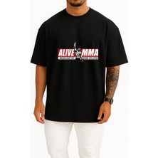 Bahriyeli Collection Oversize Mma Mixed Martial Arts Brazilian Jiu-Jitsu Göğüs Tasarımlı Unisex T-Shirt