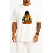 Bahriyeli Collection Oversize A Clockwork Orange Göğüs Tasarımlı Unisex T-Shirt