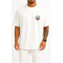 Bahriyeli Collection Oversize Tcg Dolunay S352 Cep Tasarımlı Unisex T-Shirt