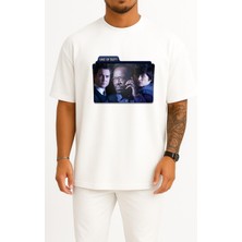 Bahriyeli Collection Oversize Summer Season Folders, Line Of Duty Folder Icon Transparent Background Göğüs Tasarımlı Unisex T-Shirt