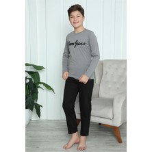 Moda Şahsenem Moda Erkek Çocuk Penye Pijama Takım Füme