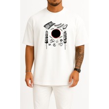 Bahriyeli Collection Oversize Mangal - Barbekü Göğüs Tasarımlı Unisex T-Shirt