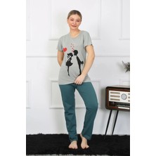 Moda Şahsenem Moda Kadın Kısa Kol Penye Pijama Takımı