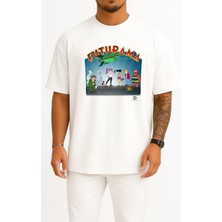 Bahriyeli Collection Oversize Futurama Series And Season Folder Icons, Futurama Göğüs Tasarımlı Unisex T-Shirt