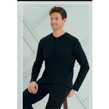 Over Sleep Erkek  Interlok Uzun Kollu Pijama Takımı 2201